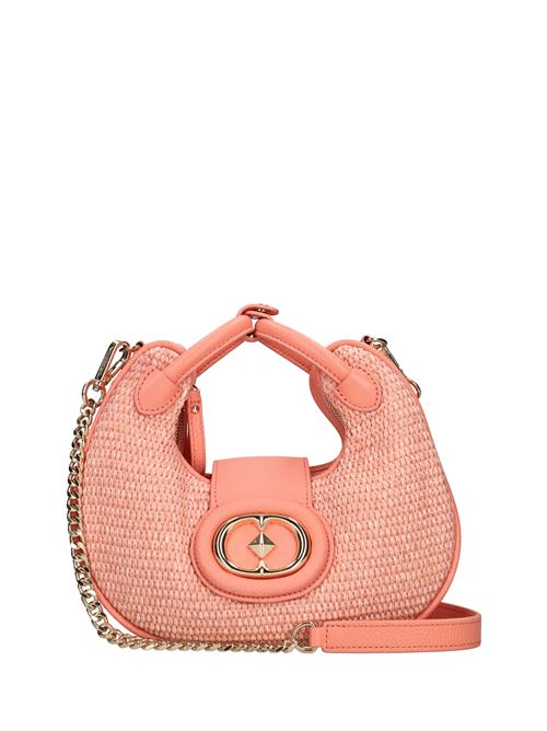 Borsa modello ROMANTIC in rafia e pelle LA CARRIE | 141P-OM-301-RAPSALMONE